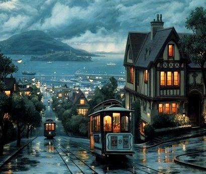 Rainy Night, San Francisco, California 