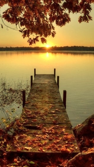 Sunset Dock, Pelican Lake, Wisconsin